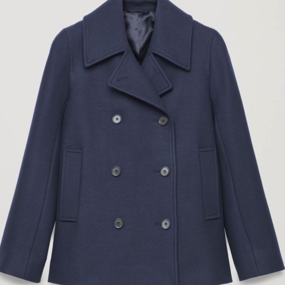 Navy Wool Coat - Picture 1 of 5
